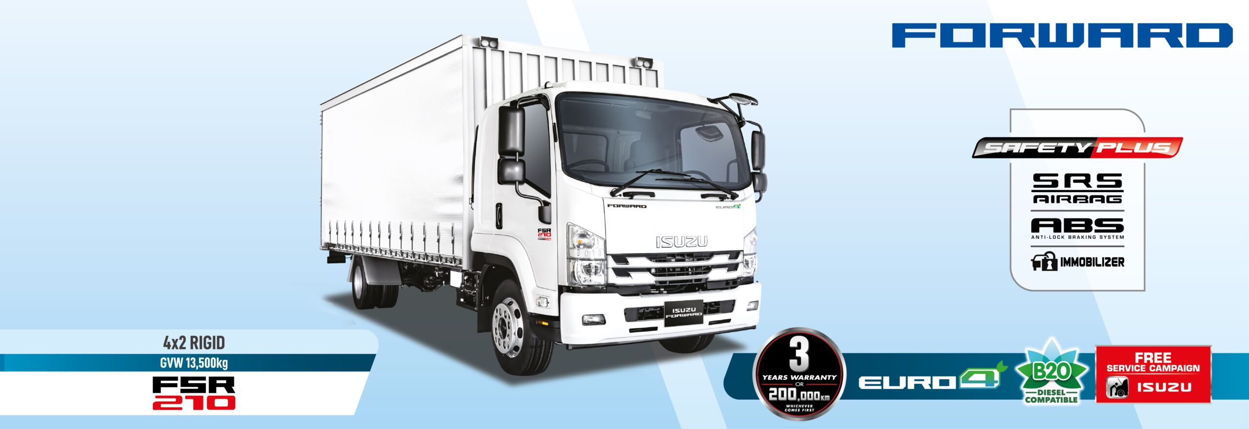 Isuzu Forward FSR210 (GVW 13,500 kg)