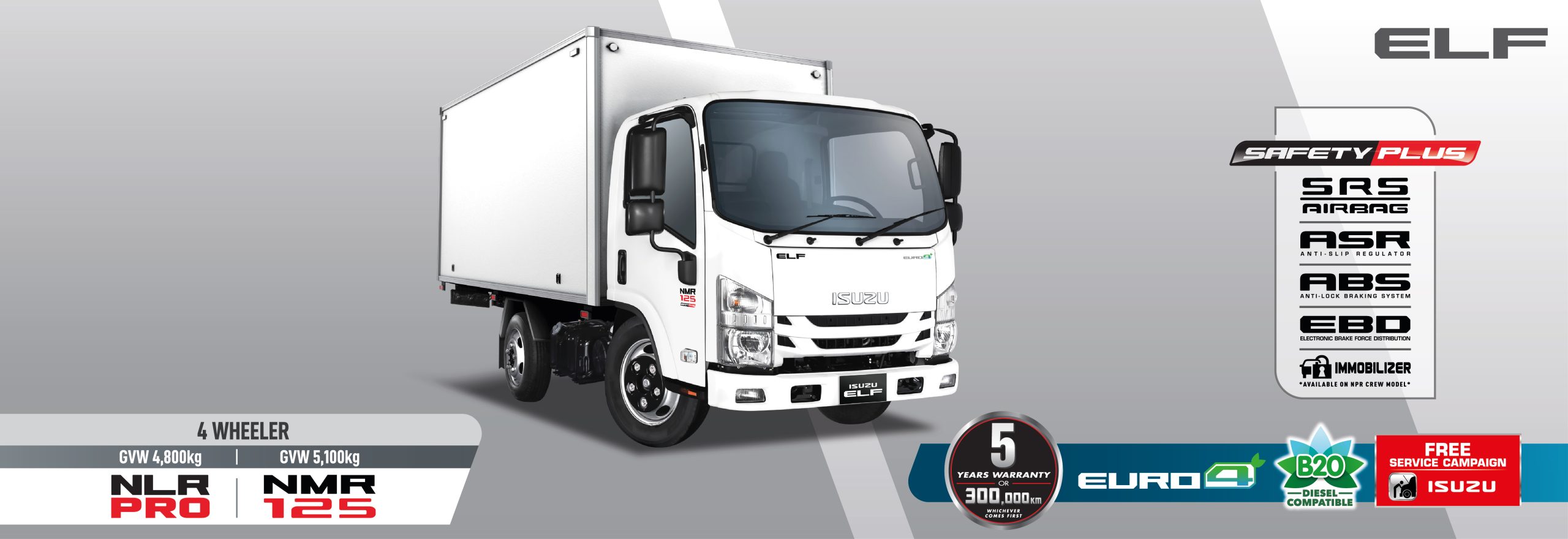 Isuzu ELF NMR Crew (GVW 5,200 kg)