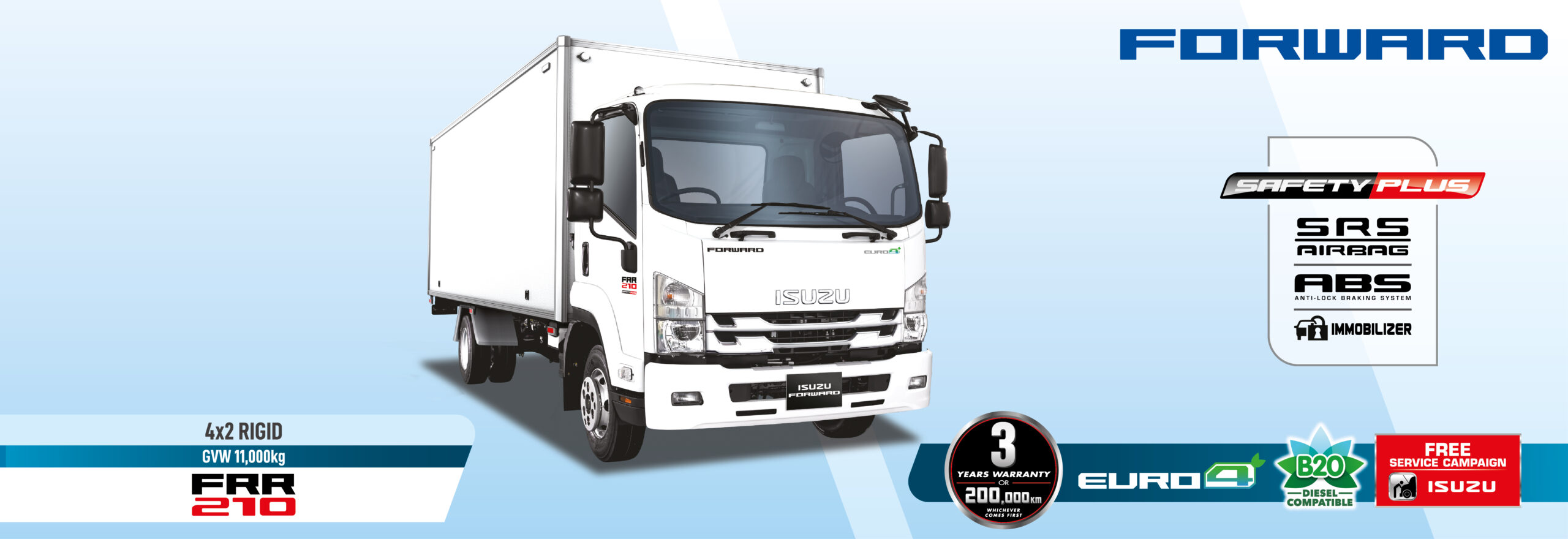 Isuzu Forward FRR210 (GVW 11,000 kg)
